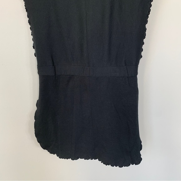 A’Milano Vintage Black Scalloped Edge Vest size M - Picture 7 of 7